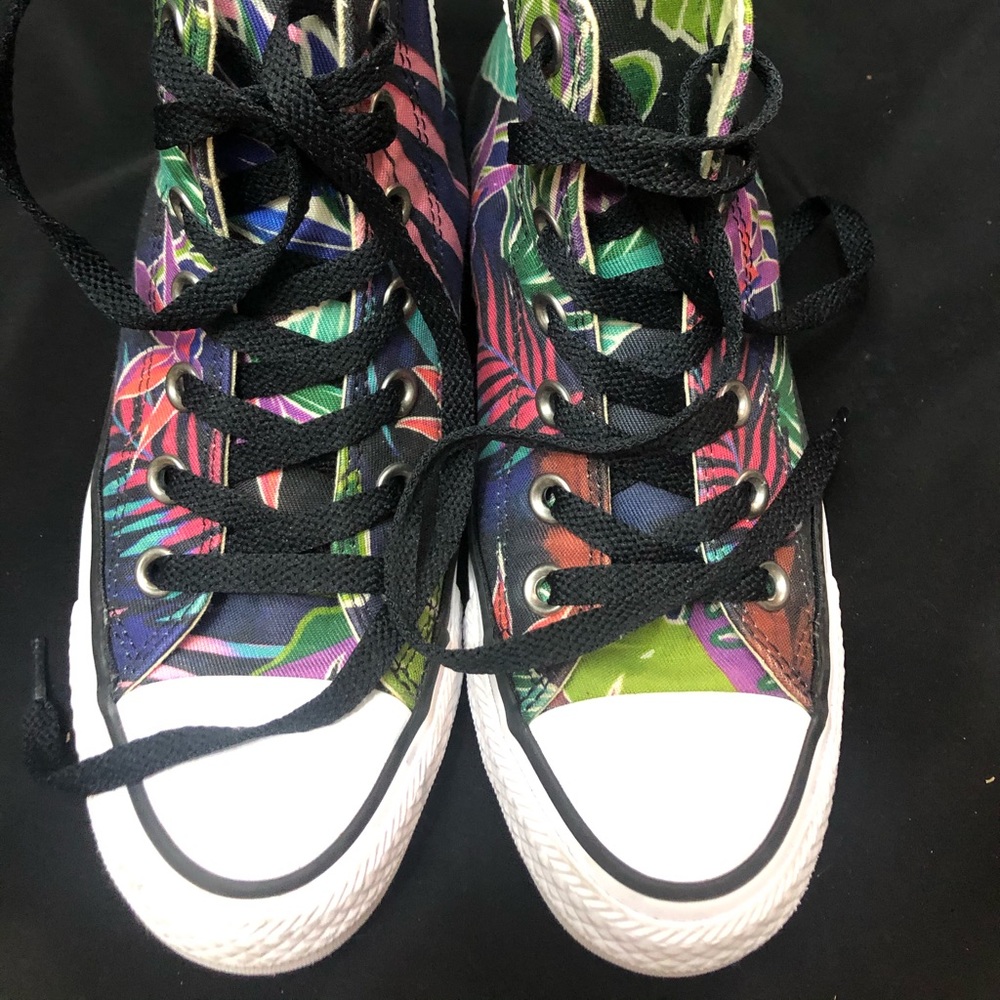Converse floral print high tops
